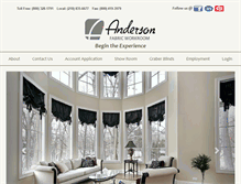 Tablet Screenshot of andersonfabricworkroom.com